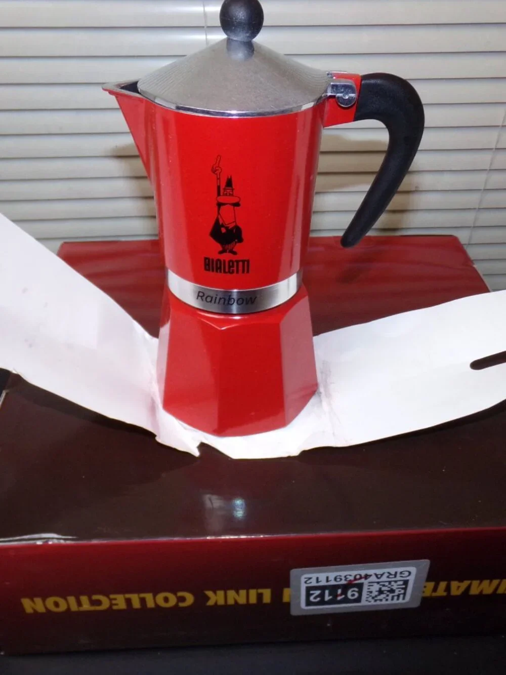 BIALETTI Rainbow (Red) 6 cup Express Maker New - Picture 7 of 11